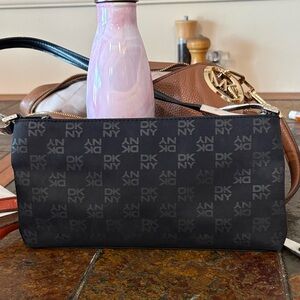 DKNY Charcoal Monogram Pouch